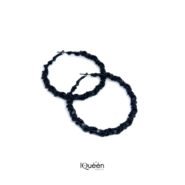 Big Sparkle hoops - Negro